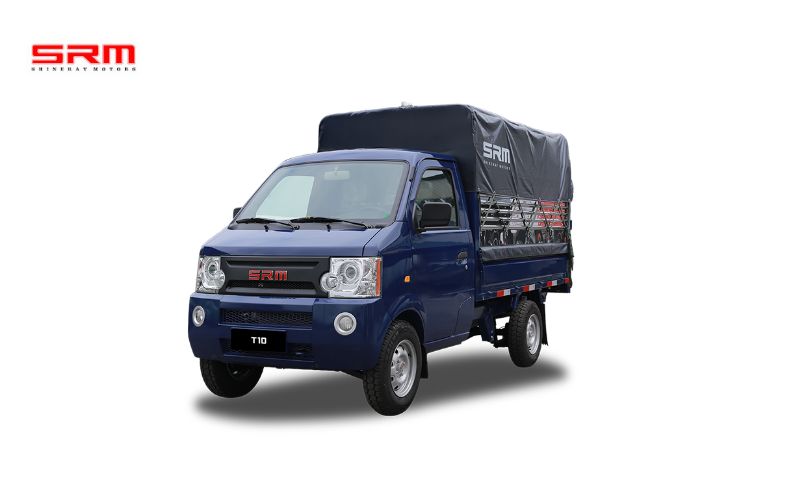 Xe tải SRM T10 thùng khung mui là xe linh hoạt, có che chắn, chở hàng đa dạng